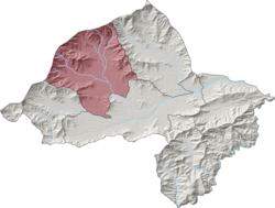 Mamund Tehsil (red) in Bajaur District