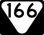 State Route 166 marker