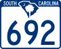 South Carolina Highway 692 marker