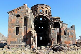 West façade of the partially collapsed Cathedral