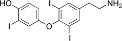 Skeletal formula of 3,3',5-triiodothyronamine