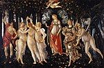 Primavera; by Sandro Botticelli; c. 1478; tempera on panel; 2 x 3.1 m; Uffizi Gallery (Florence)[150]