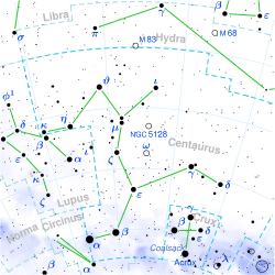 V1400 Centauri is located in the constellation Centaurus.