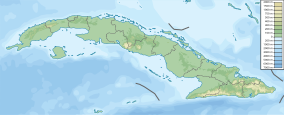 Map showing the location of Cuchillas del Toa