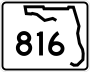 State Road 816 and County Road 816 marker