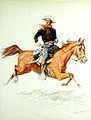 Frederic Remington - Cowboy on Horseback