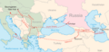 Proposed routes of the Nabucco and South Stream natural gas pipelines.