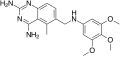 Chemical structure of Trimetrexate.