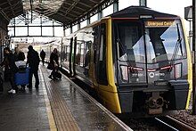 A Class 777 in service on the Wirral line at Chester in 2024