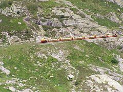 The train arriving at the terminus