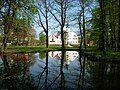 View from the park to the castle and cavalry house