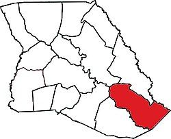 Location of Frenches Creek Township within Bladen County