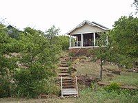 Original cobblestone house in Medicine Park