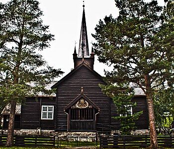 View of the present church building