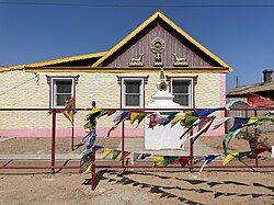 Kalmyk khurul (Buddhist temple) in Vostochnoye