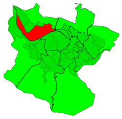 Location of Deustu Doneperiaga within Bilbao