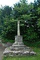 Garsington preaching cross has its medieval base and a remnant of its medieval shaft. Upon it are a small 20th century shaft and top.