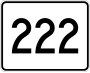 Route 222 marker