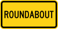 W16-12aP Roundabout junction plaque