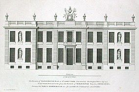 Marlborough House, Westminster as designed by Wren