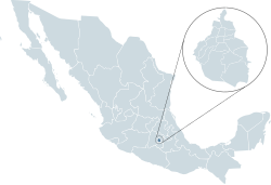 Location of Mexico City (Federal District)