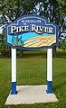 Pike River gateway sign, Quebec: Oct 2015