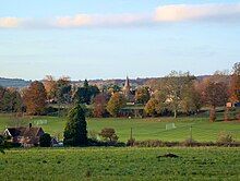 A view of the village of Twyford, Hampshire, England. November 2024.