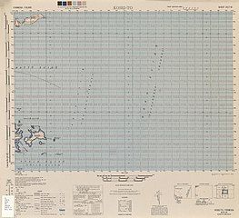 Map of Hujing Island (labeled as Kosei-tō) and surrounding area (AMS, 1944)