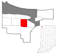 Location within the city of Gary