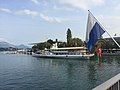 Der Raddampfer Uri am Landungssteg in Luzern