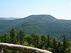 View from the Kirschfelsen (near the Annweilerer Forsthaus) to the Almersberg