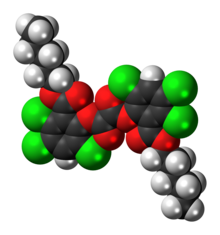 Space-filling model of the CPPO molecule