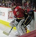 Curtis Joseph warming up