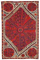 Large Medallion Suzani (textile) from Bukhara, c. mid-18th century