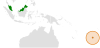 Location map for Malaysia and Tonga.