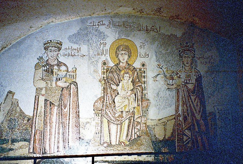 File:Mosaic at Sednaya.jpg