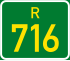 Regional route R716 shield