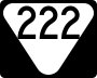 State Route 222 marker