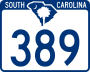 South Carolina Highway 389 marker