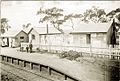 Station building and platform, April 1892