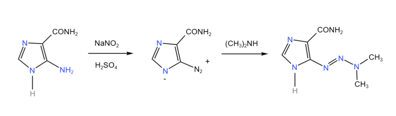 File:Synthesis of dacarbazine.png