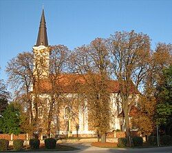 Catholic church in the village