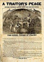 1864 Lincoln Campaign Poster The Rebel Terms of Peace