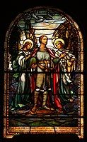 Stained-glass window in the Benedum mausoleum, Homewood Cemetery, Pittsburgh, Pennsylvania