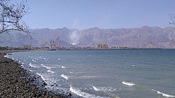 Dibba Al-Hisn skyline seen from the beach