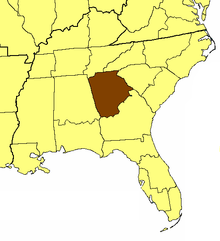 Location of the Diocese of Atlanta