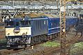 JR East EF64 1052 at the head of an Ueno-bound Akebono sleeping car service in May 2009