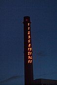 Fibonacci numbers on a chimney in Turku, Finland.