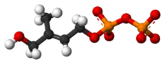 Ball-and-stick model, shown here as a 3- ion