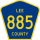 County Road 885 marker